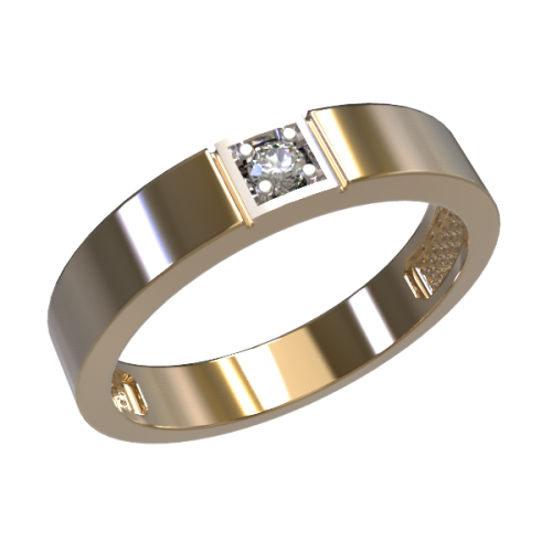 Золотое кольцо с бриллиантом