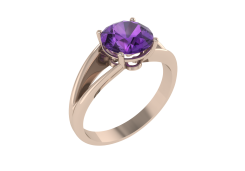 Золотое кольцо с аметистом