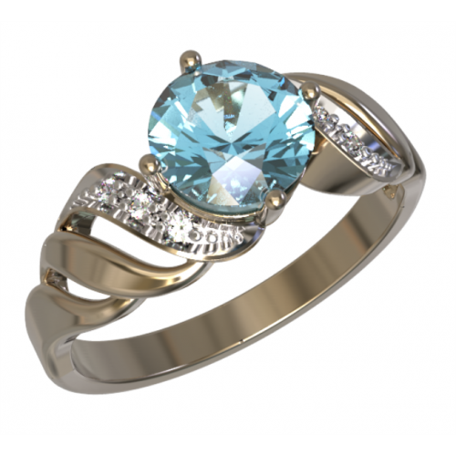 Золотое кольцо с топазом