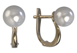 Золотые cерьги с жемчугом