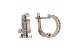 Золотые cерьги с фианитом