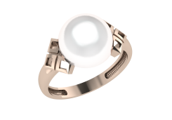 Золотое кольцо с жемчугом