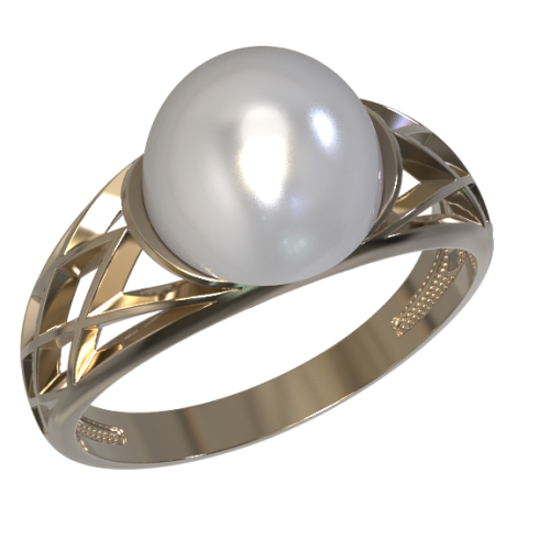 Золотое кольцо с жемчугом