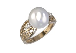 Золотое кольцо с жемчугом