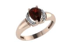 Золотое кольцо с гранатом