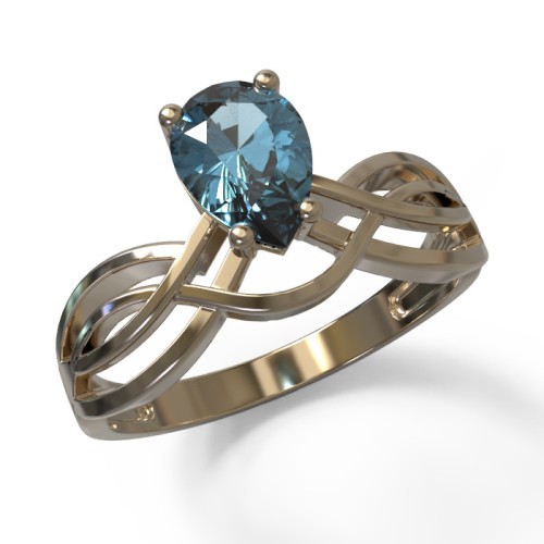 Золотое кольцо с топазом