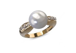 Золотое кольцо с жемчугом