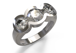 Серебряное кольцо с фианитом