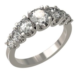 Серебряное кольцо с фианитом