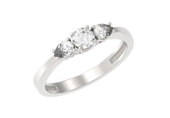 Серебряное кольцо с фианитом