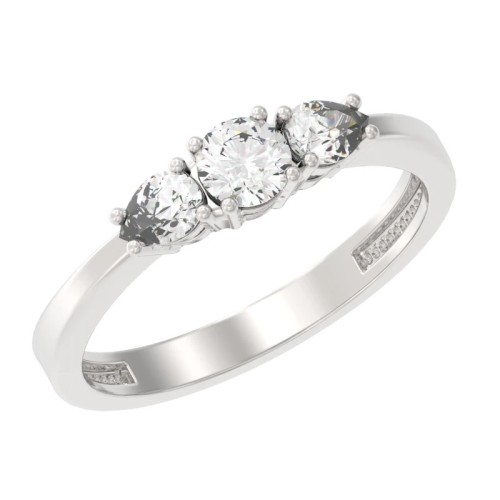 Серебряное кольцо с фианитом