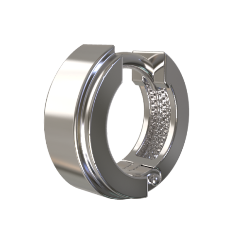 Серебряная серьга классическая