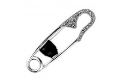 Брошь из серебра с агатом