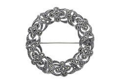 Брошь из серебра с марказитом