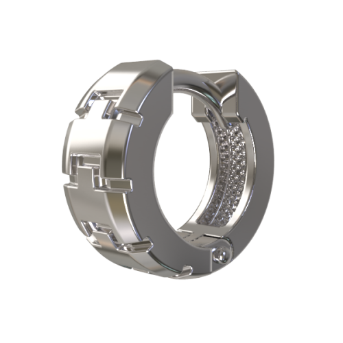 Серебряная серьга классическая