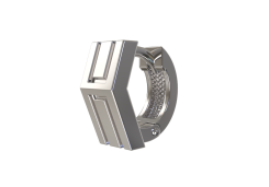 Серебряная серьга классическая