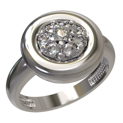 Серебряное кольцо с фианитом