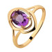 Золотое кольцо с аметистом