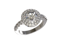 Серебряное кольцо с фианитом