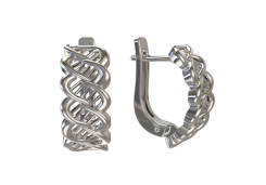 Серебряные cерьги классические