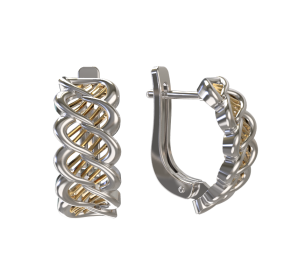 Серебряные cерьги классические