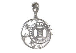 Серебряная подвеска с фианитом