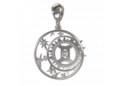 Серебряная подвеска с фианитом