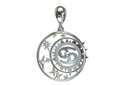 Серебряная подвеска с фианитом