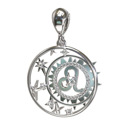 Серебряная подвеска с фианитом