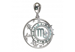 Серебряная подвеска с фианитом