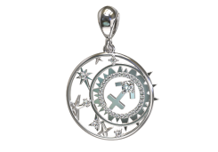 Серебряная подвеска с фианитом