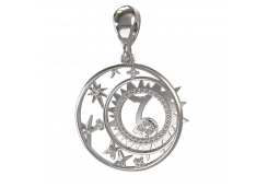 Серебряная подвеска с фианитом