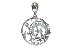 Серебряная подвеска с фианитом