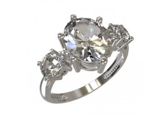 Серебряное кольцо с фианитом