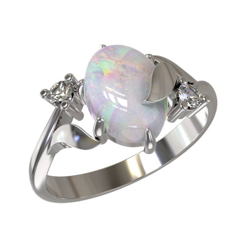 Серебряное кольцо с опалом