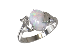 Серебряное кольцо с опалом