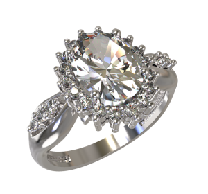 Серебряное кольцо с фианитом