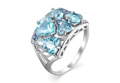 Серебряное кольцо с топазом