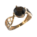 Золотое кольцо с раух-топазом