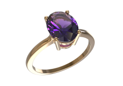 Золотое кольцо с аметистом