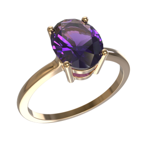 Золотое кольцо с аметистом