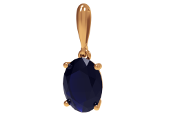 Золотая подвеска с сапфиром