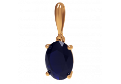 Золотая подвеска с сапфиром