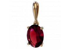 Золотая подвеска с рубином