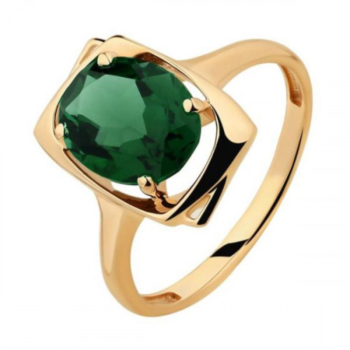 Золотое кольцо с кварцем