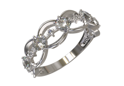 Серебряное кольцо с фианитом