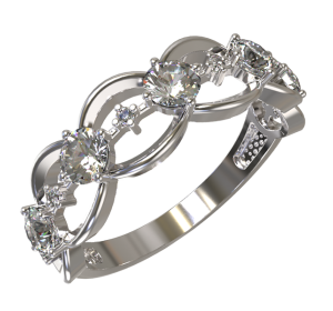 Серебряное кольцо с фианитом