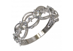 Серебряное кольцо с фианитом