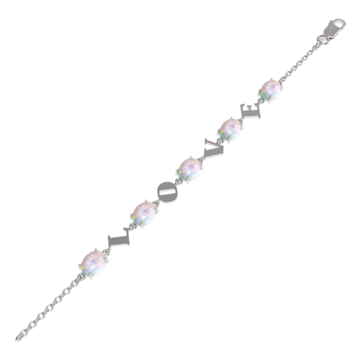 Серебряный браслет с опалом