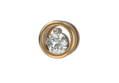 Золотая подвеска с бриллиантом